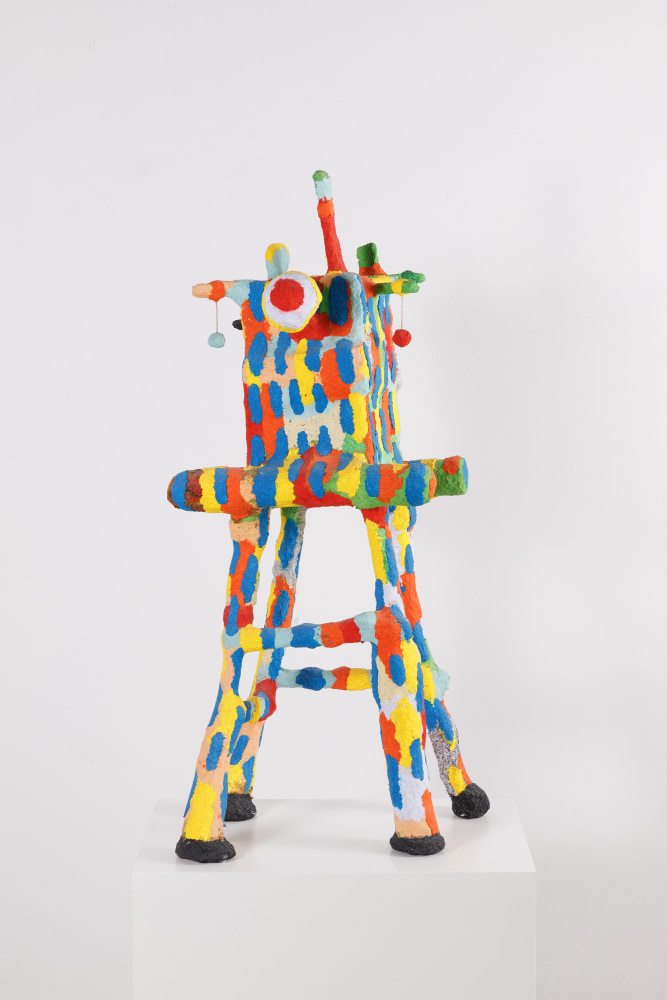 Mohamed Ahmed Ibrahim

Robot 4 (2013)

Sliced cardboard, cardboard box, paper mache, twine

41 x 17.5 x 16.5 in.

$12,000