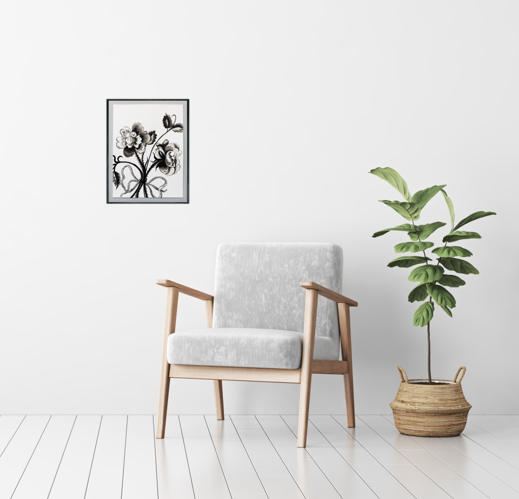 Mockup of the art hanging on a wall