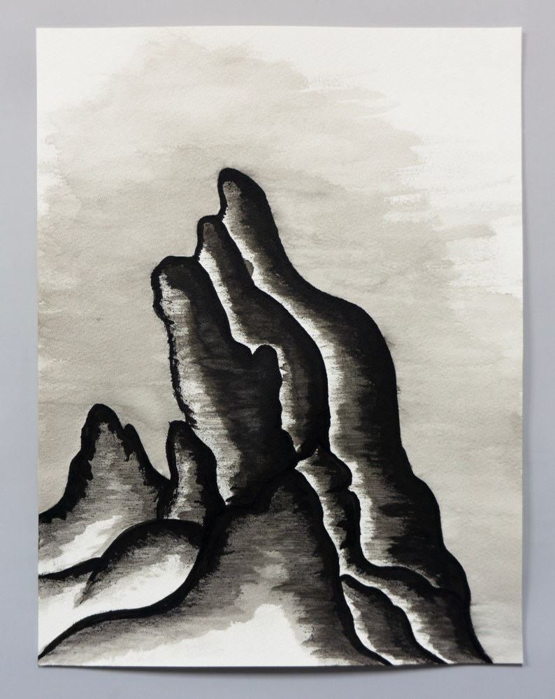 pen and ink embroidery study