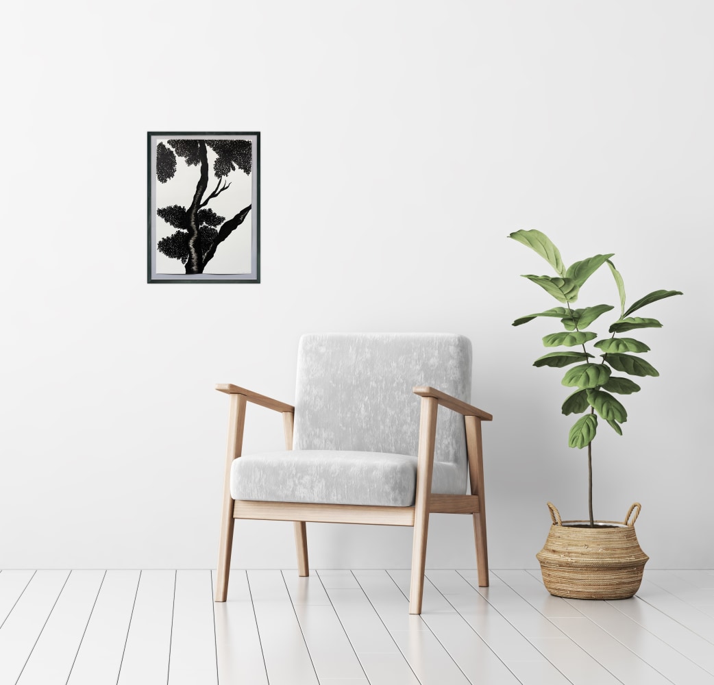 Mockup of the art hanging on a wall