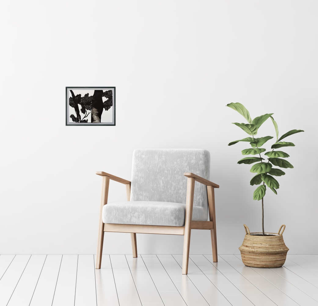 Mockup of the art hanging on a wall