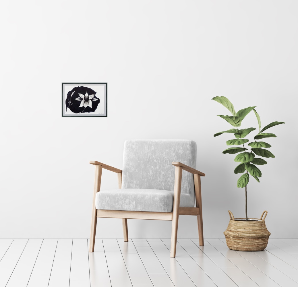 Mockup of the art hanging on a wall