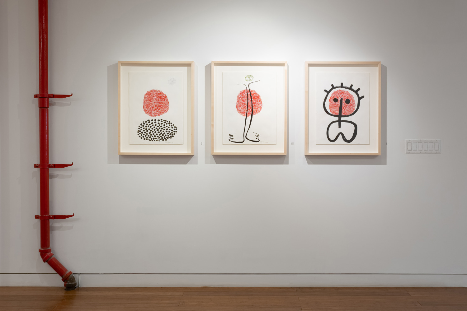 Installation view: Victor Ekpuk,&amp;nbsp;Morning Prayer 2 ;&amp;nbsp;&amp;nbsp;...after&amp;nbsp;Nietzsche ;&amp;nbsp;Ruby (2018)