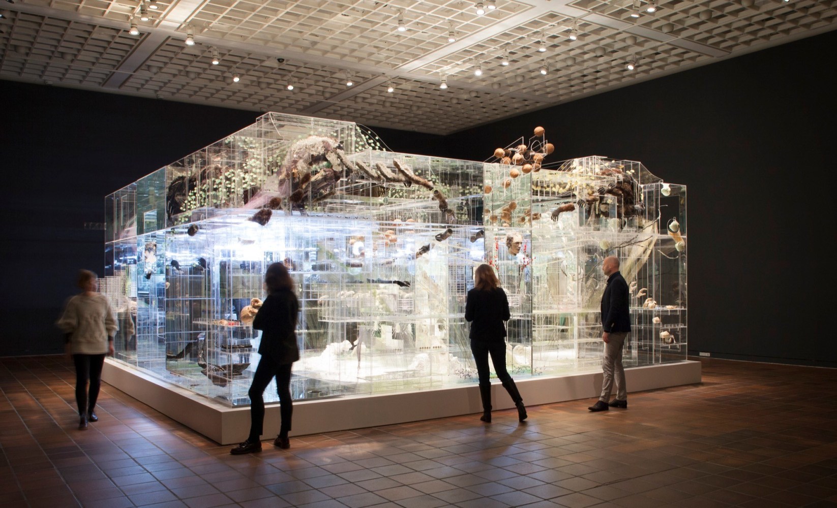 David Altmejd,&amp;nbsp;The Flux and the Puddle, 2014, Plexiglas, quartz, polystyrene, expandable foam, epoxy clay, epoxy gel, resin, synthetic hair, clothing, leather shoes, thread, mirror, plaster, acrylic paint, latex paint, metal wire, glass eyes, sequin, ceramic, synthetic flowers, synthetic branches, glue, gold, feathers, steel, coconuts, aqua resin, burlap, lighting system including fluorescent lights, Sharpie ink, wood, coffee grounds, and polyurethane foam, 129 x 252 x 281 inches, (327.7 x 640.1 x 713.7 cm)

Installation view,&amp;nbsp;The Flux and the Puddle,&amp;nbsp;Louisiana Museum of Modern Art, Humleb&amp;aelig;k, Denmark, November 12, 2015 &amp;ndash; January 31, 2016, Photo by Poul Buchard / Brondum and Co., Courtesy of the Louisiana Museum of Modern Art