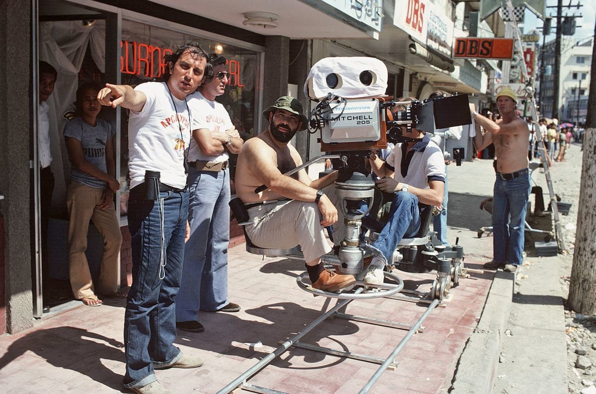 Cinematographer Vittorio Storaro and Francis Ford Coppola on location in the Philippines, 1976