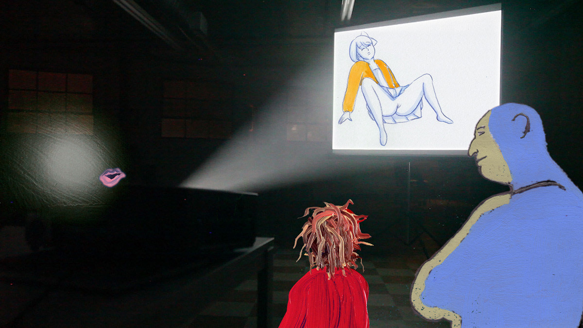 Tala Madani, Sex Ed by God, 2017 (still), digital video and stop motion animation, color, sound, 2 min 11 sec, Edition&amp;nbsp;of 6 with 2 AP