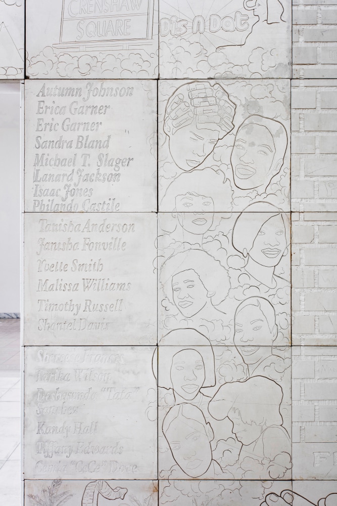 &amp;nbsp;Lauren Halsey,&amp;nbsp;The Crenshaw District Hieroglyph Project (Prototype Architecture), 2018, Installation view,&amp;nbsp;Made in L.A., June 3 &amp;ndash; September 2, 2018, Hammer Museum, Los Angeles, Photo by Brian Forrest&amp;nbsp;