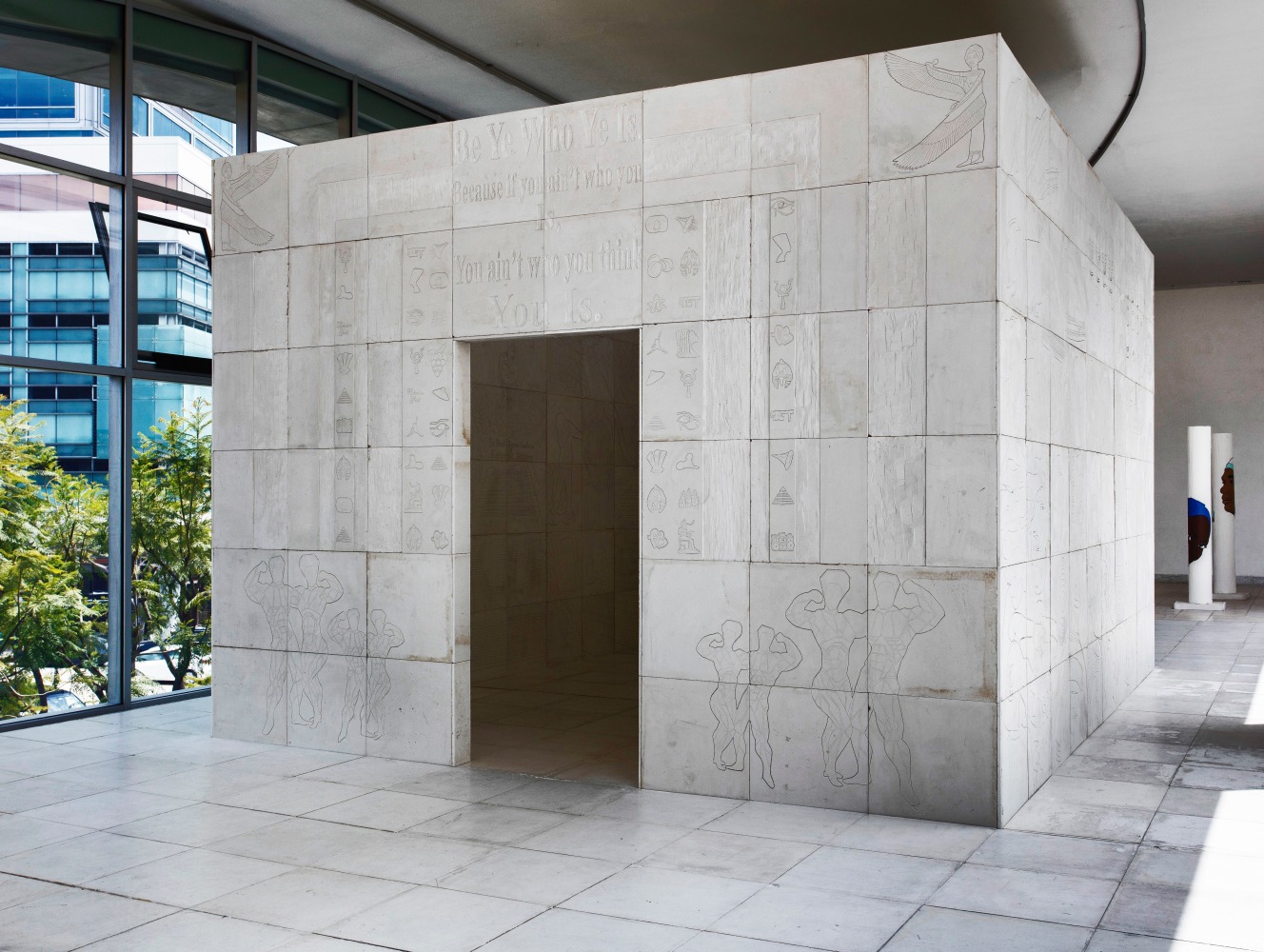 &amp;nbsp;Lauren Halsey,&amp;nbsp;The Crenshaw District Hieroglyph Project (Prototype Architecture), 2018, Installation view,&amp;nbsp;Made in L.A., June 3 &amp;ndash; September 2, 2018, Hammer Museum, Los Angeles, Photo by Brian Forrest&amp;nbsp;