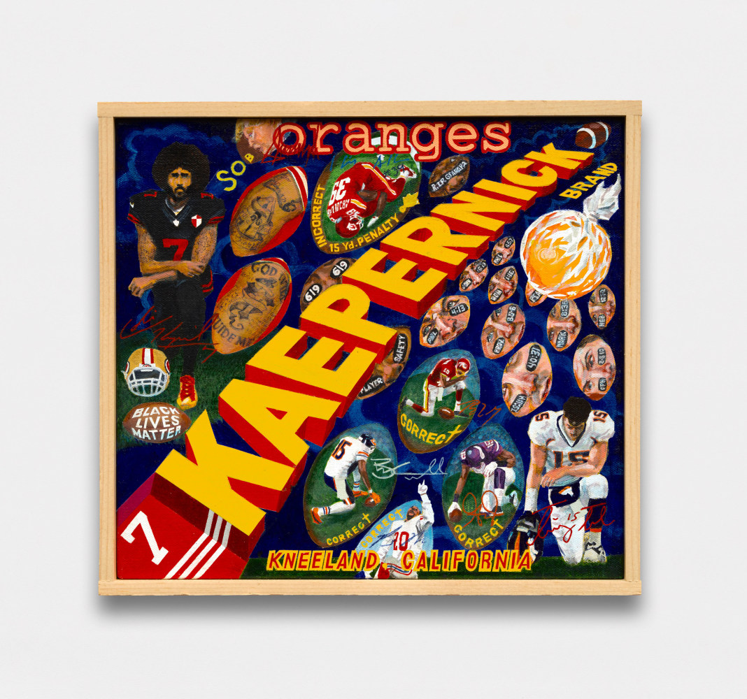 Kaepernick Brand, 2018 Acrylic on canvas 10 x 11 inches