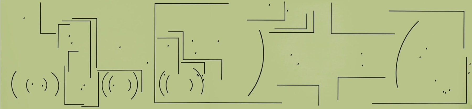 Image of 'Including; Excluding #II Centerpoints: partially separated; partially exchaged (according to area)', 1975