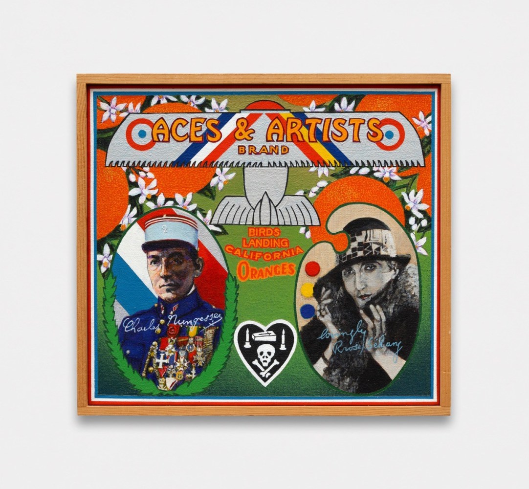 Aces &amp; Artists Brand, 1997 Acrylic on canvas 10 x 11 inches