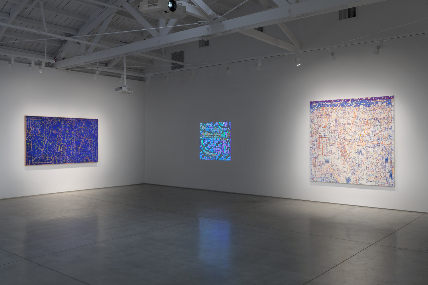 Installation view of Lee Mullican: Computer Joy​​​​​​​, 2022