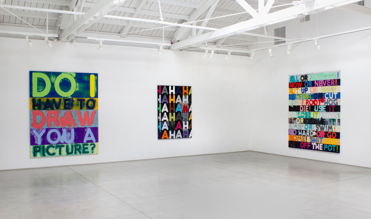 Installation view of Mel Bochner's Do I Have To Draw You A Picture?, 2022