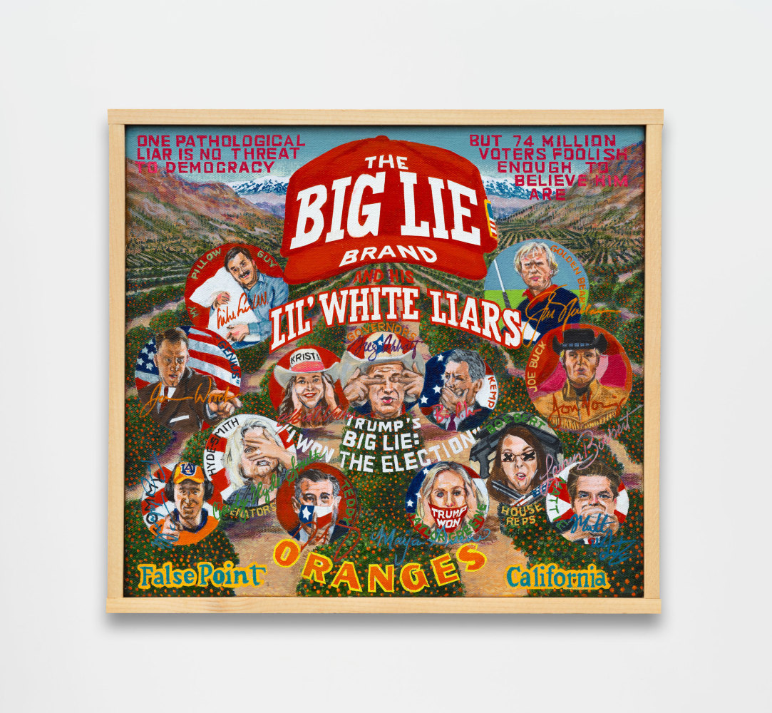 The Big Lie Brand, 2021 Acrylic on canvas ​​​​​​​10 x 11 inches