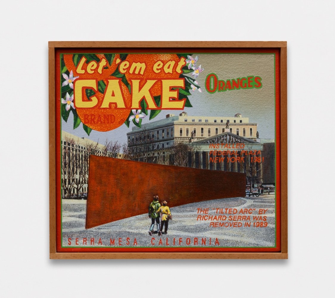 Let 'Em Eat Cake Brand, 1995 Acrylic on canvas 10 x 11 inches