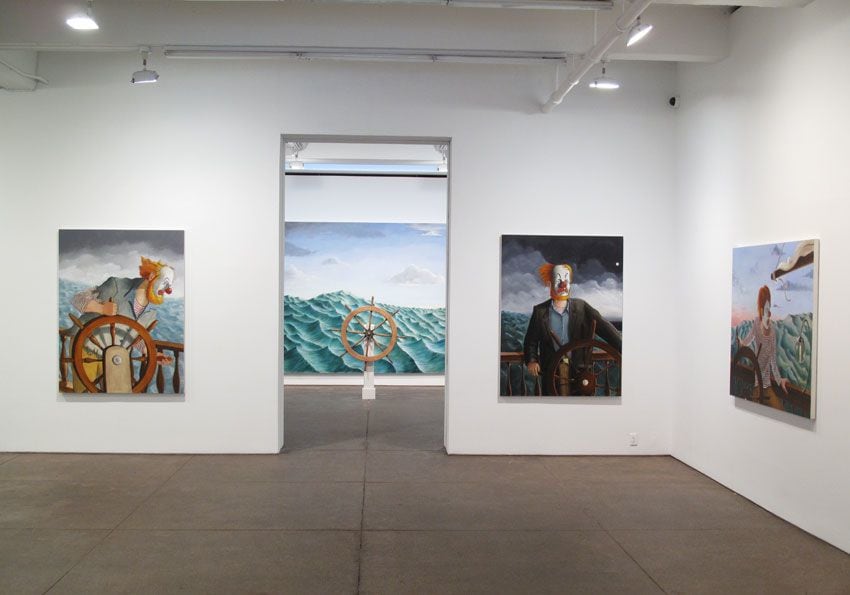 Installation view, Sean Landers,&amp;nbsp;Around the World Alone, Petzel Gallery, 2011