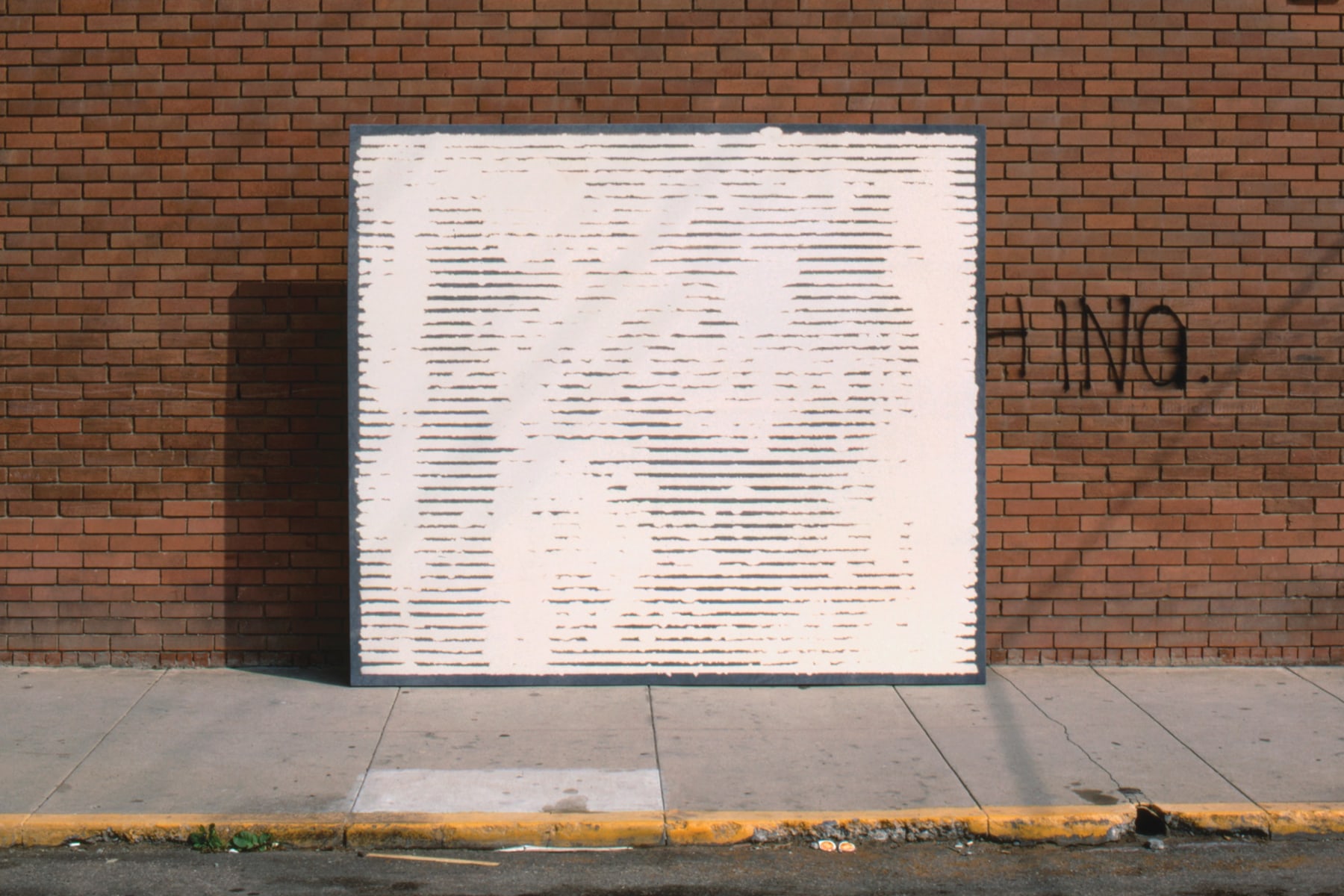 Bleach Painting outside the artist&amp;#39;s studio, Santa Monica, California, 1970