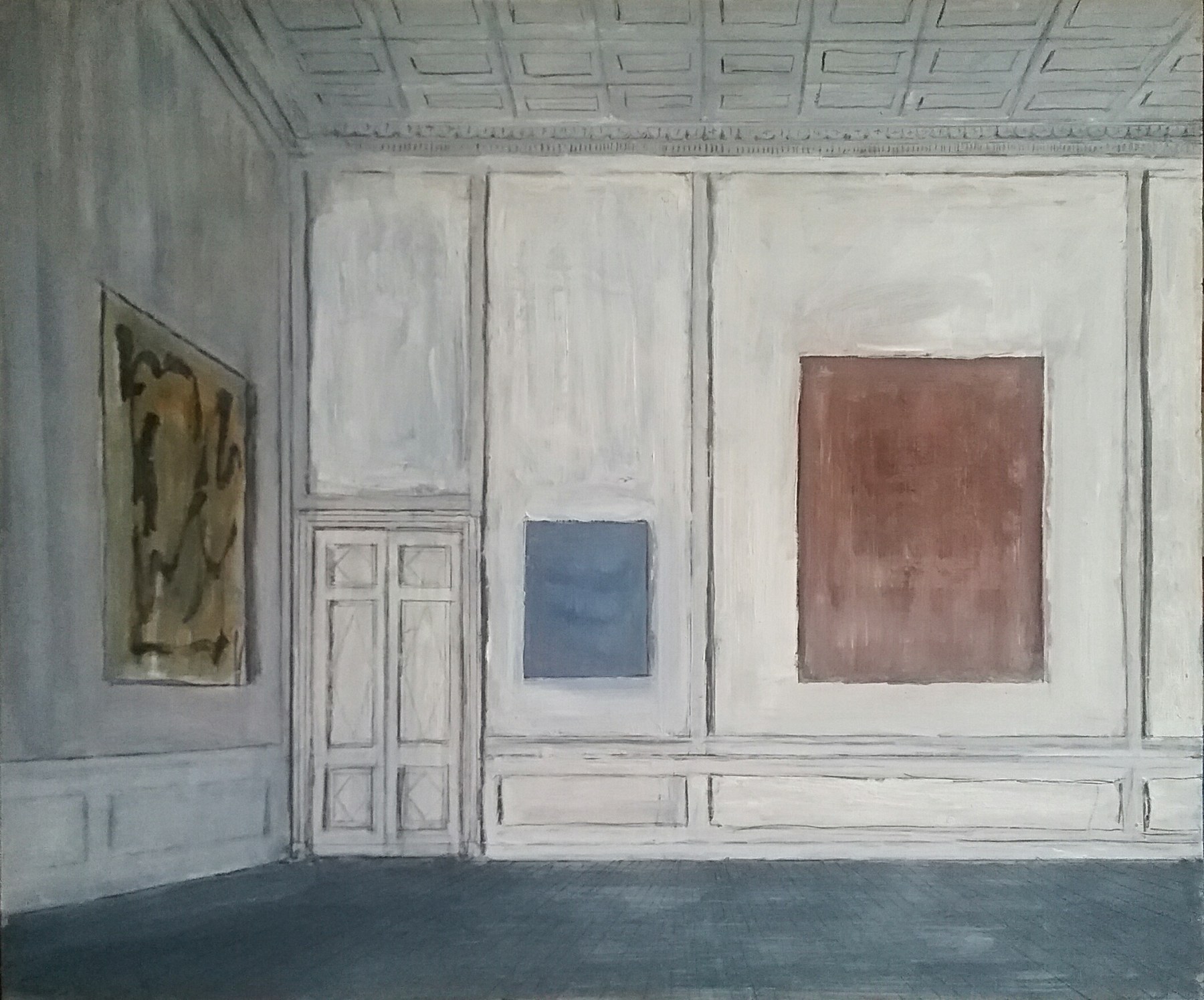 Pierre Bergian, Three Paintings in the Museum, 2018