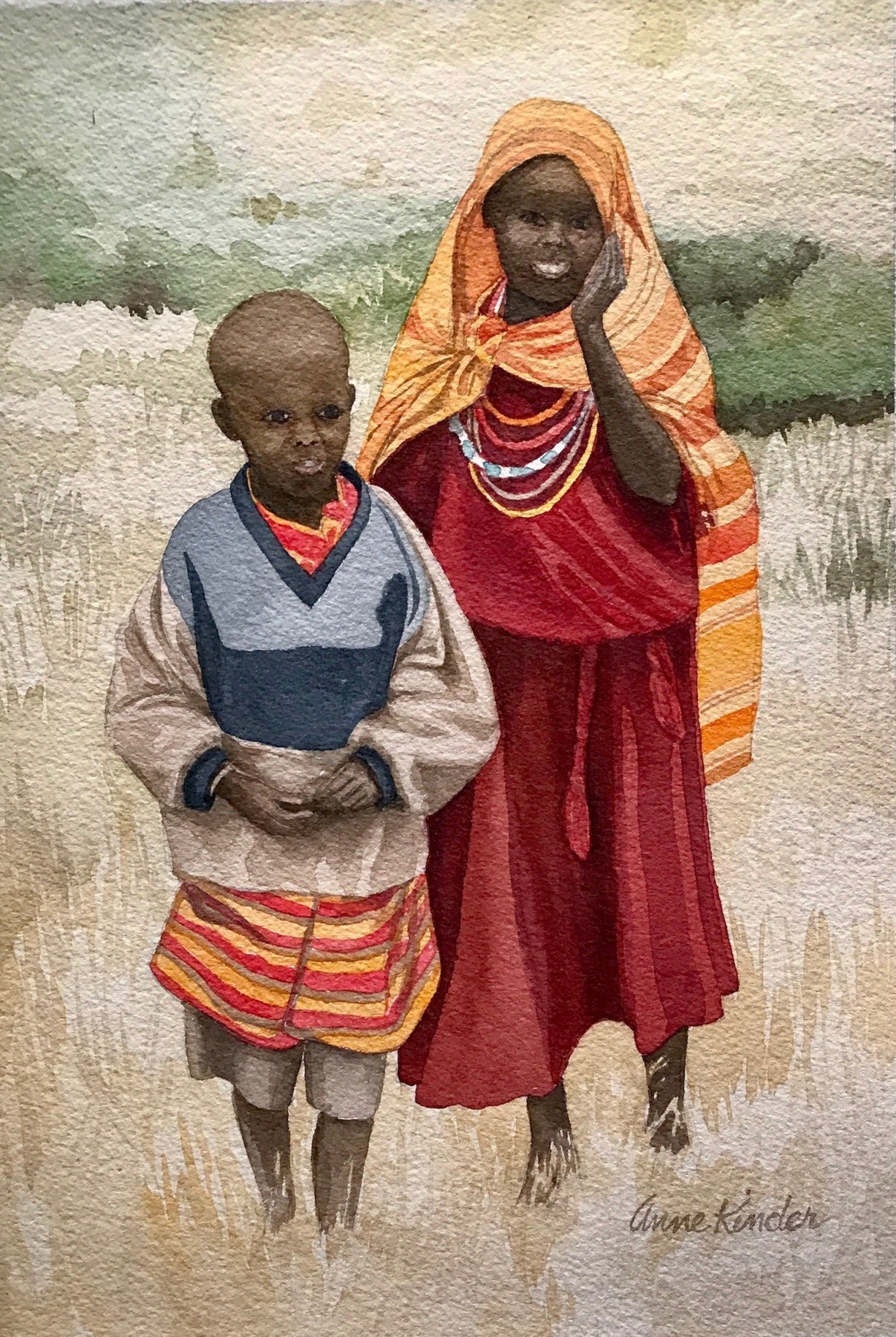 Anne Kinder, Masai Children,&nbsp;2017
