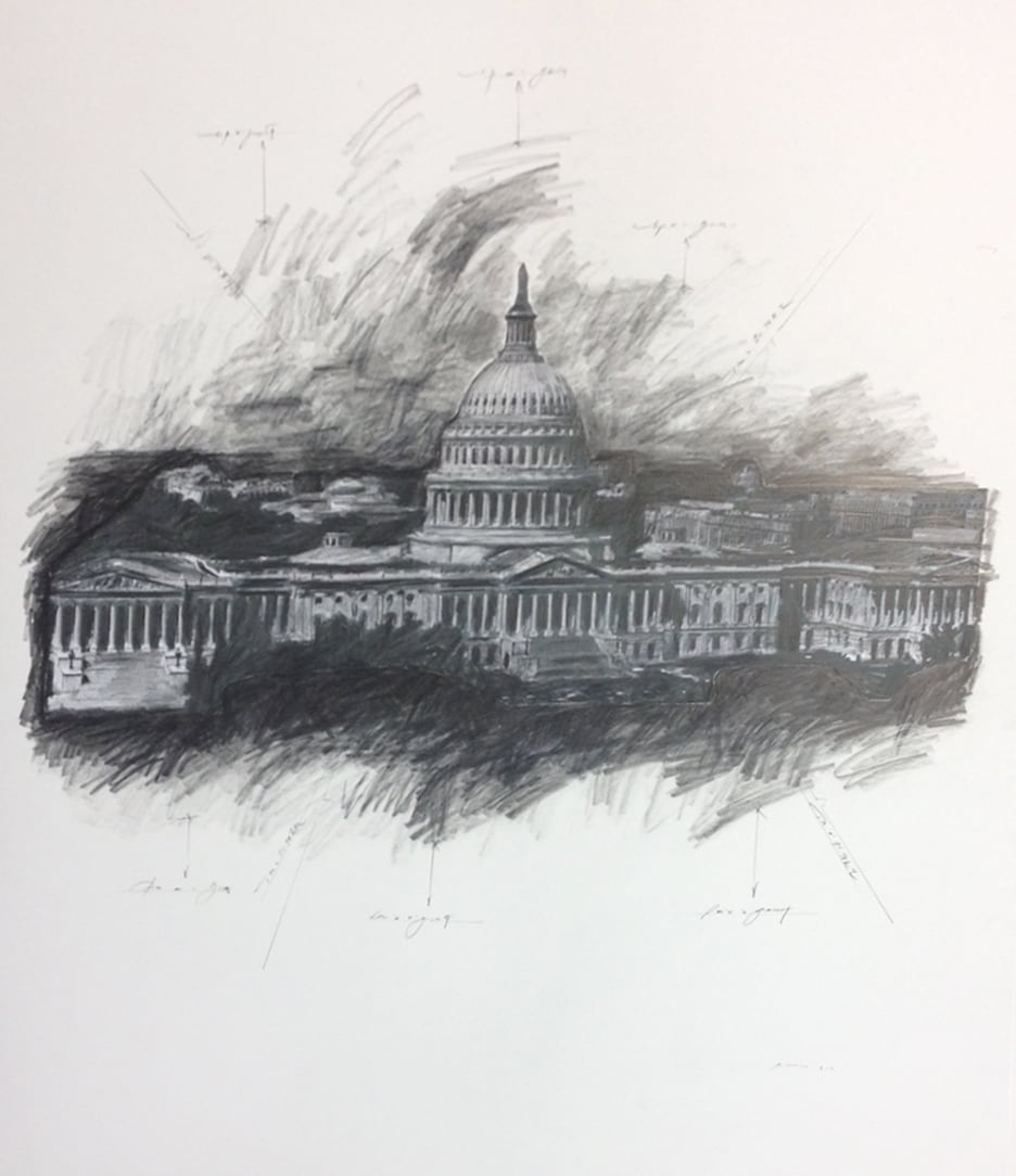 Grover Mouton United States Capitol, Study #1, 2014