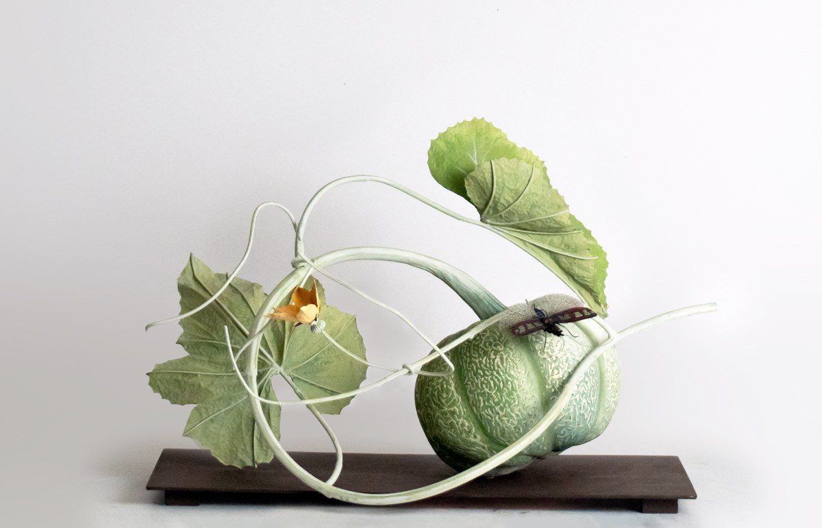 Carmen Almon Cantaloupe with Large Flying Insect, 2019