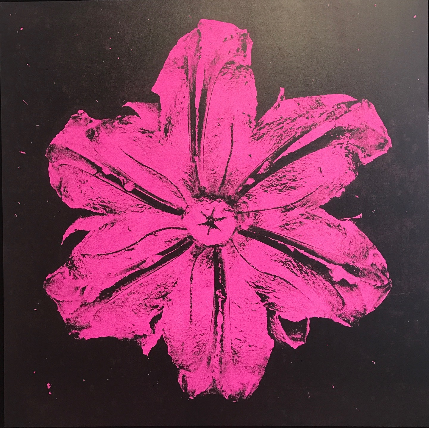 Rubem Robierb, Power Flower N-3 (Pink on Black), 2016