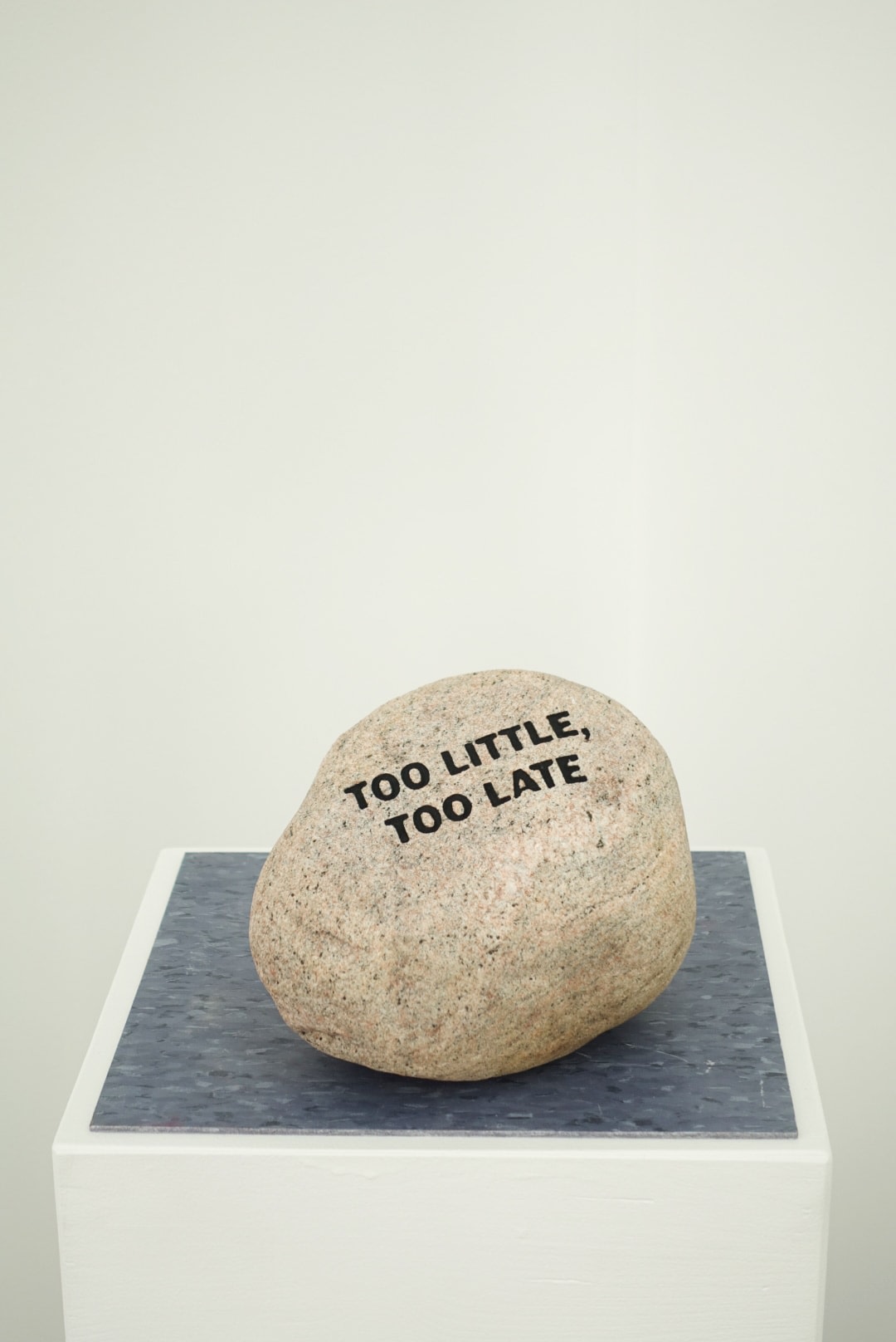 MICHAEL VICKERS | MONUMENT V&nbsp;(LATE)&nbsp;| ENGRAVED AND PAINTED STONE BOULDER | 6&nbsp;X 8 X&nbsp;9 INCHES&nbsp;| 2017