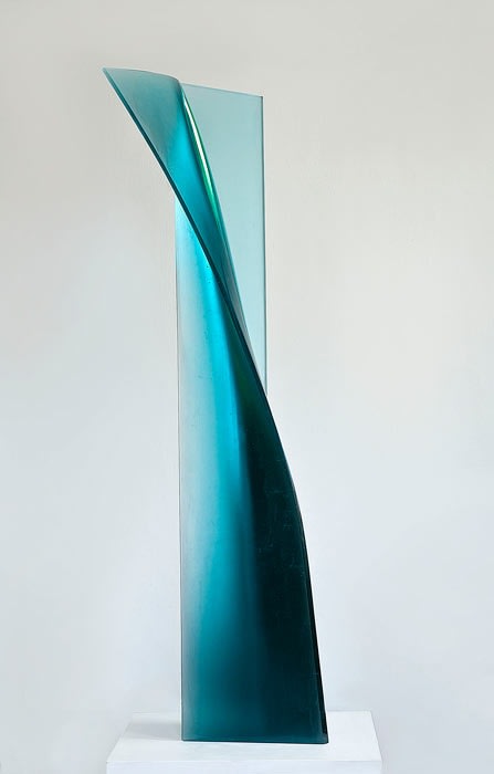 Vladimira Klumpar's light blue cast glass sculpture