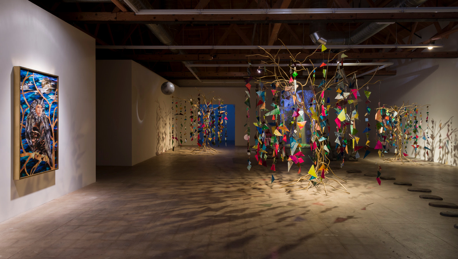 Installation view of Marnie Weber &quot;Chapel of the Moon&quot;