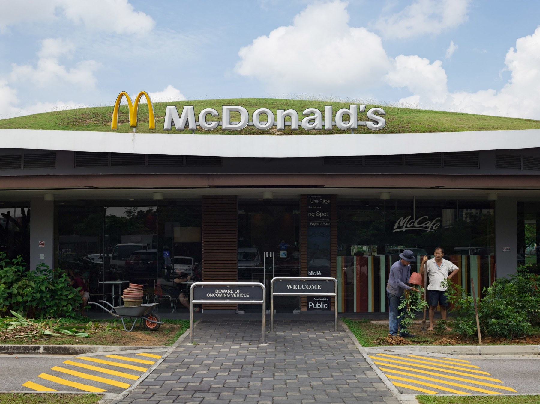 LUCAS FOGLIALow and Ng Landscaping the First McDonald&#039;s with a Green Roof, Singapore, 2014Pigment Print34 x 44 inchesEdition of 8