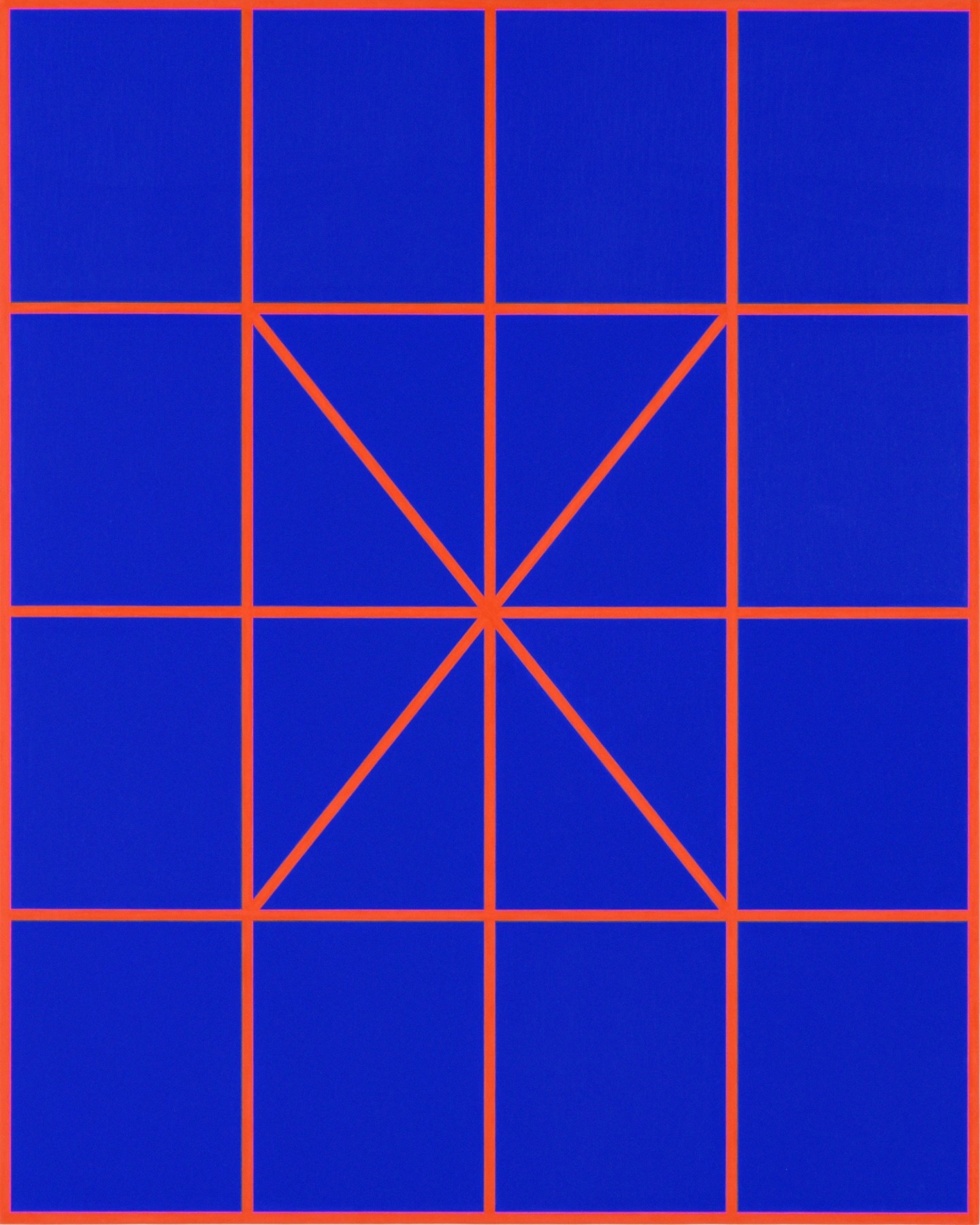 Cary Smith, Complex Diagonals #4 (blue-red), 2017