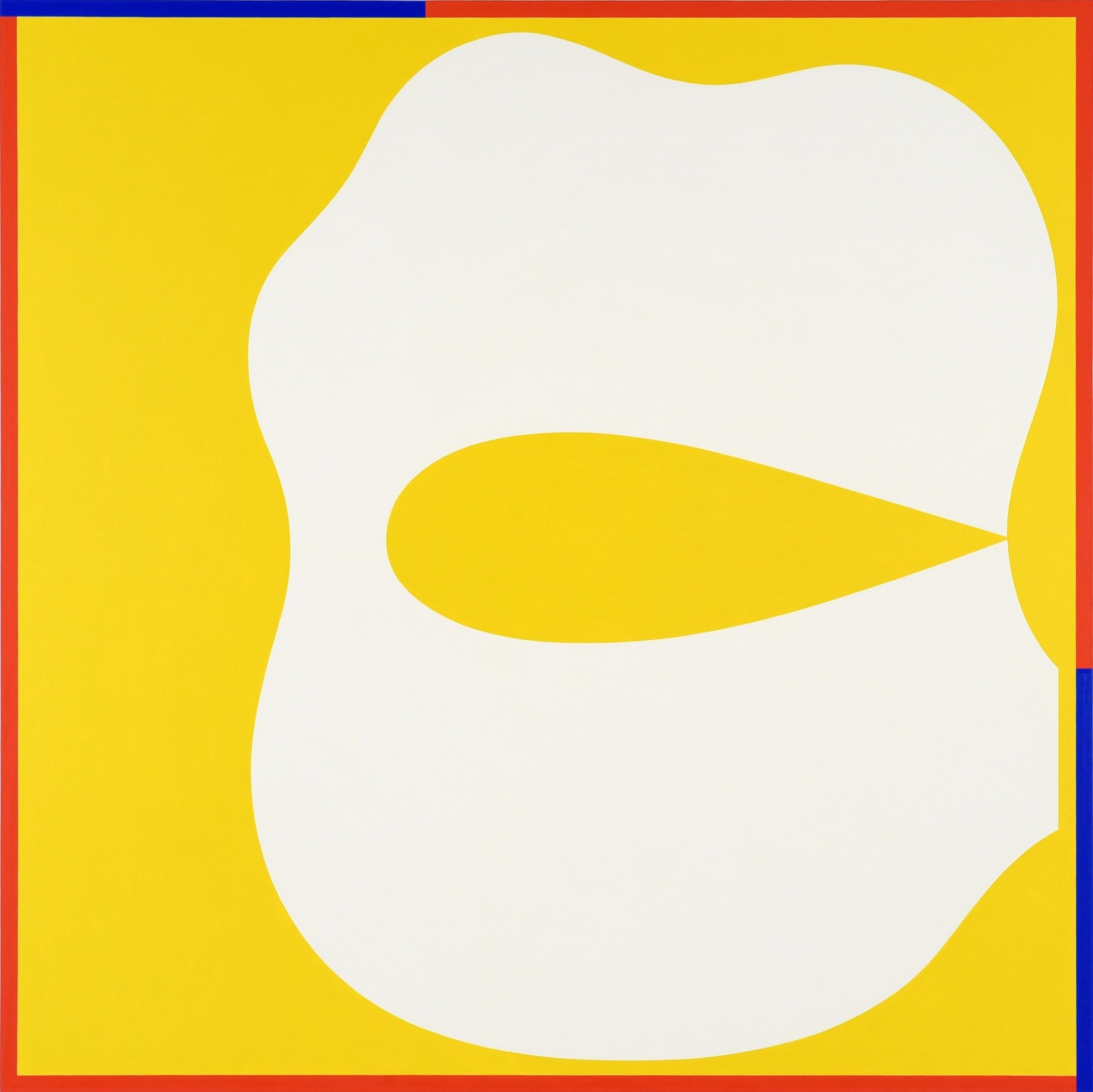 Cary Smith, Shape #3&nbsp;(yellow with red-blue border), 2017