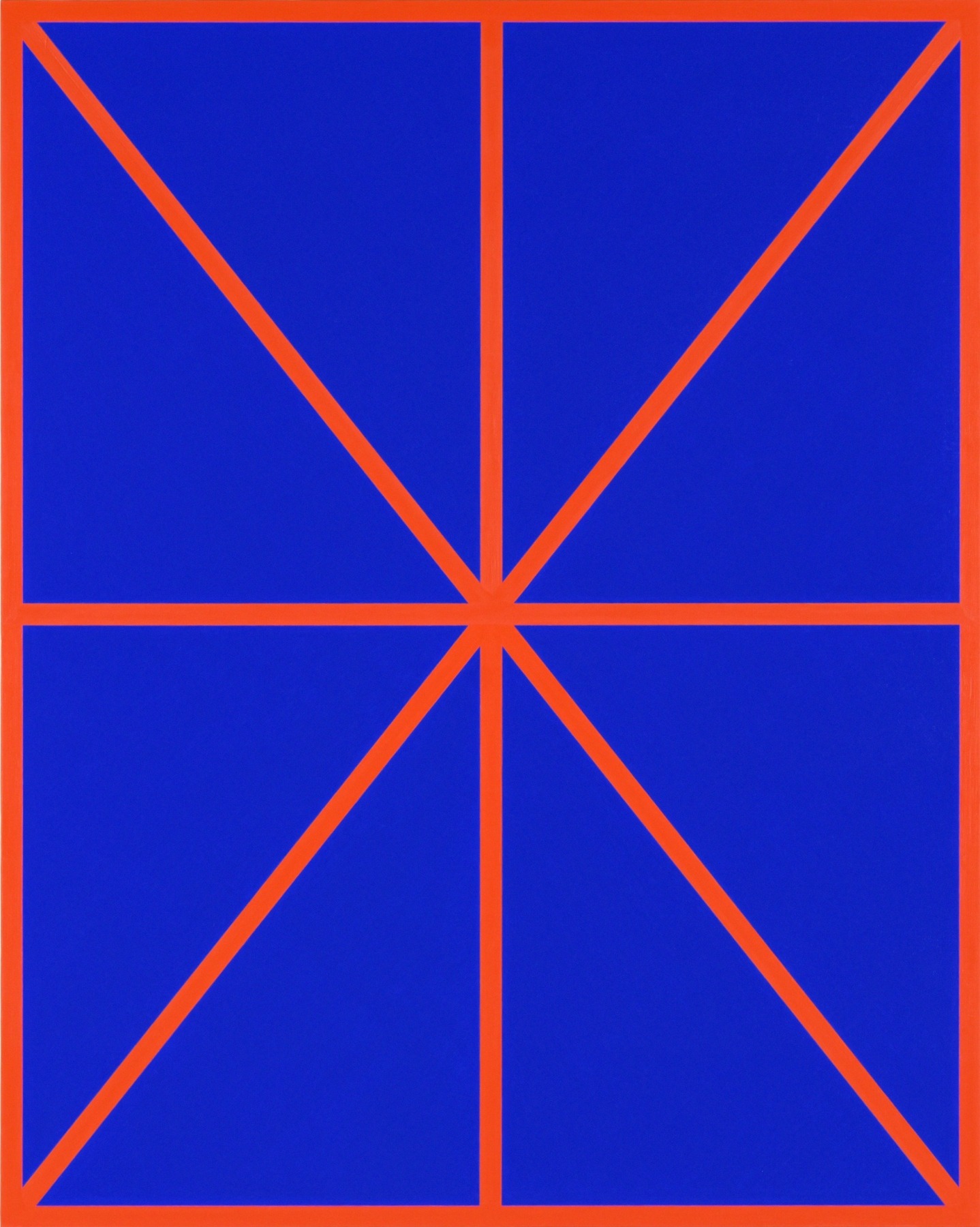 Cary Smith, Diagonals #1 (blue-red), 2017