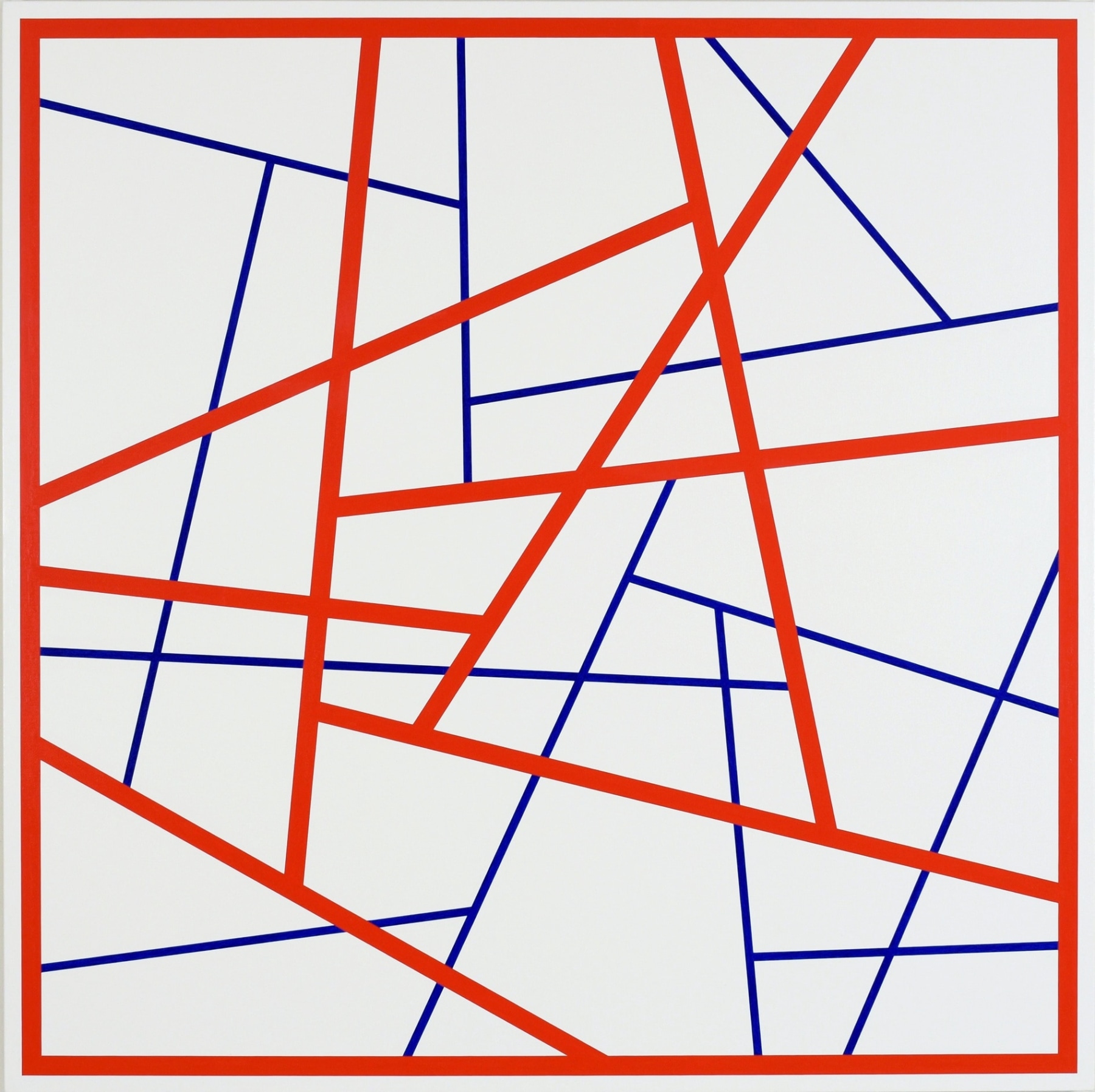 Cary Smith Straight Lines #11 (red-blue), 2015