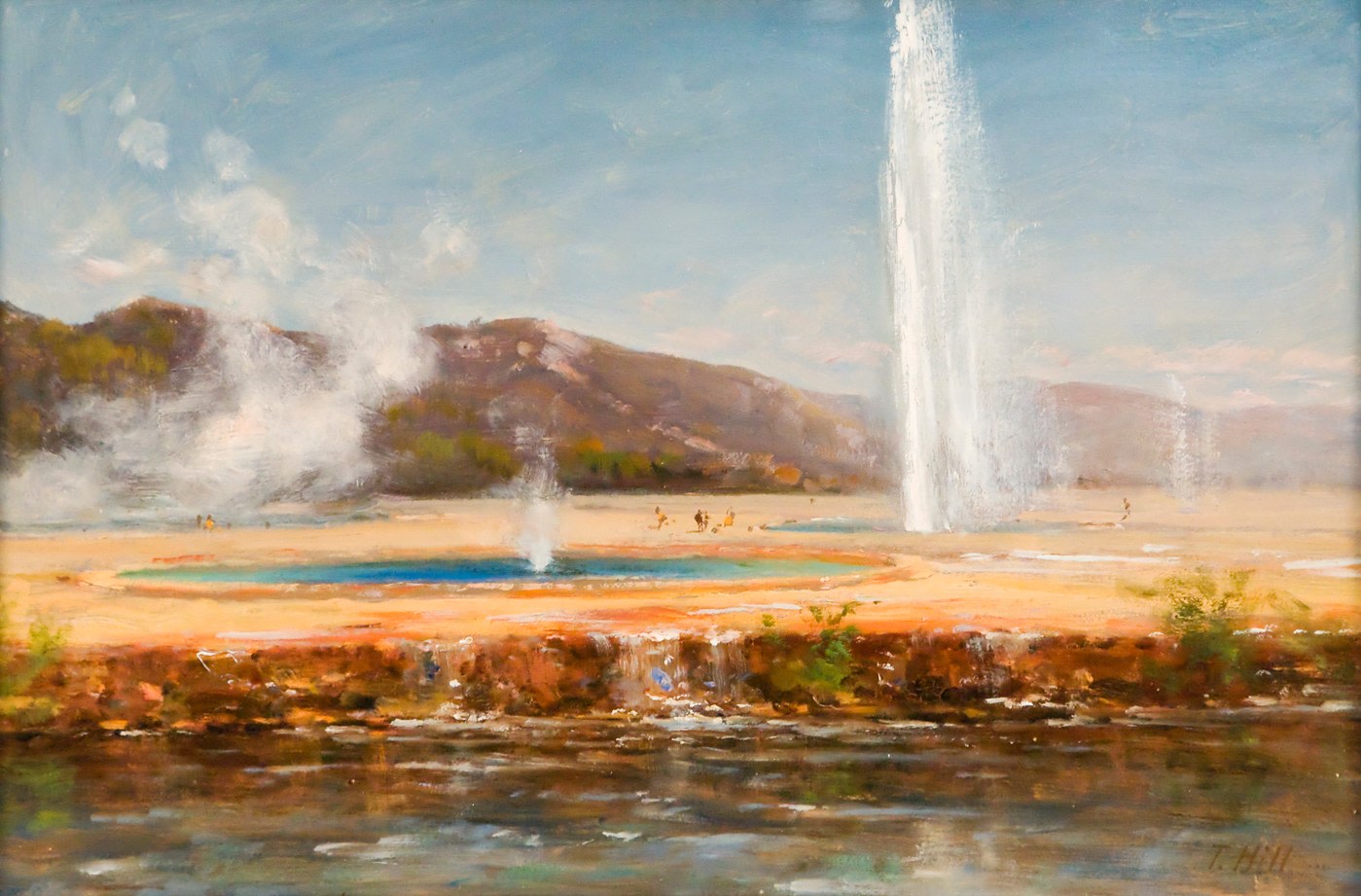 Thomas Hill, Yellowstone Geysers, National Parks, Yellowstone National Park, western art