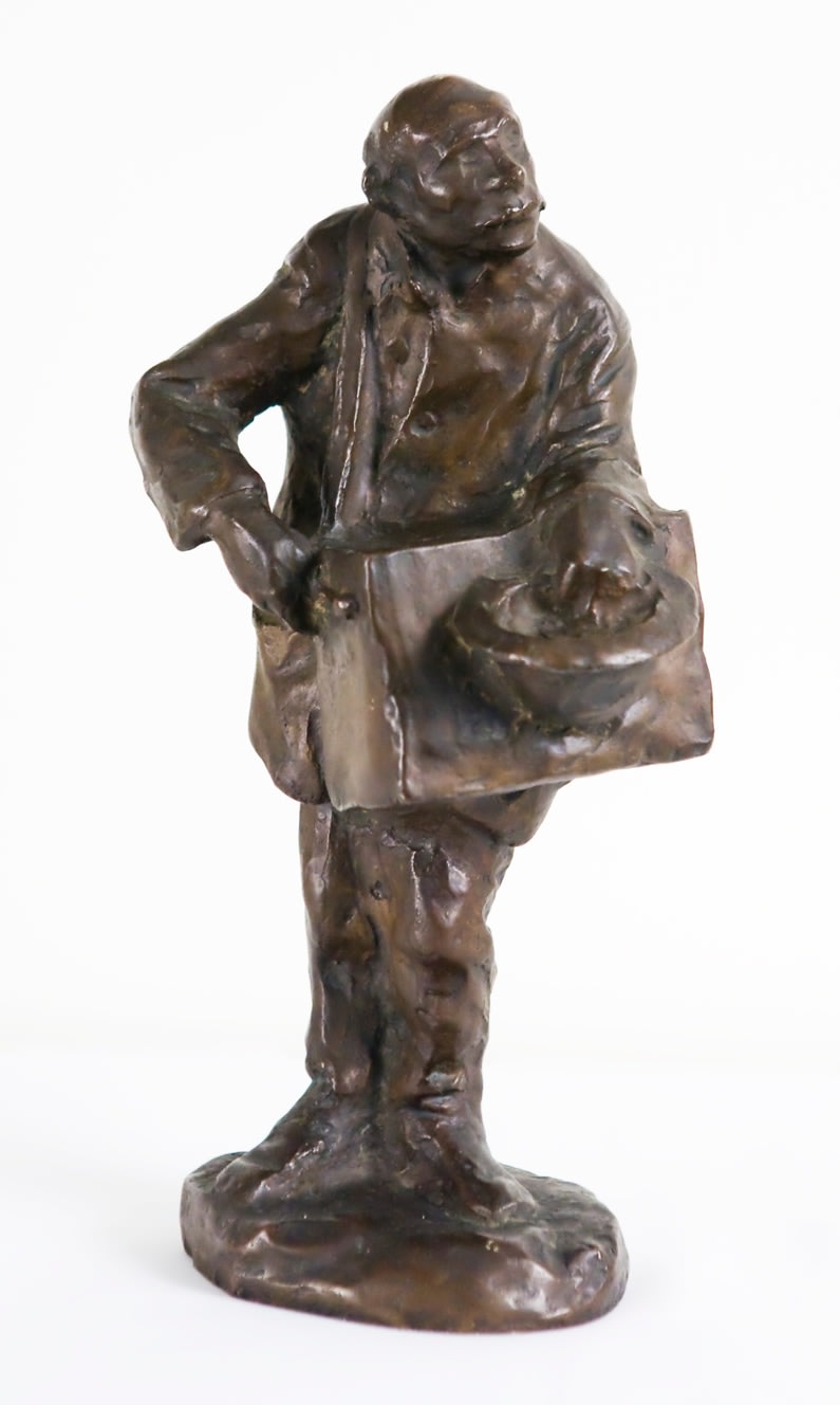 Mahonri Macintosh Young, The Organ Grinder, bronze sculpture, Utah artist, pioneer artist