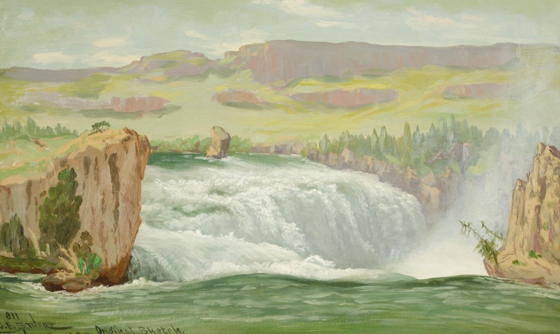 James Everett Stuart, western art, Shoshone Falls, Idaho