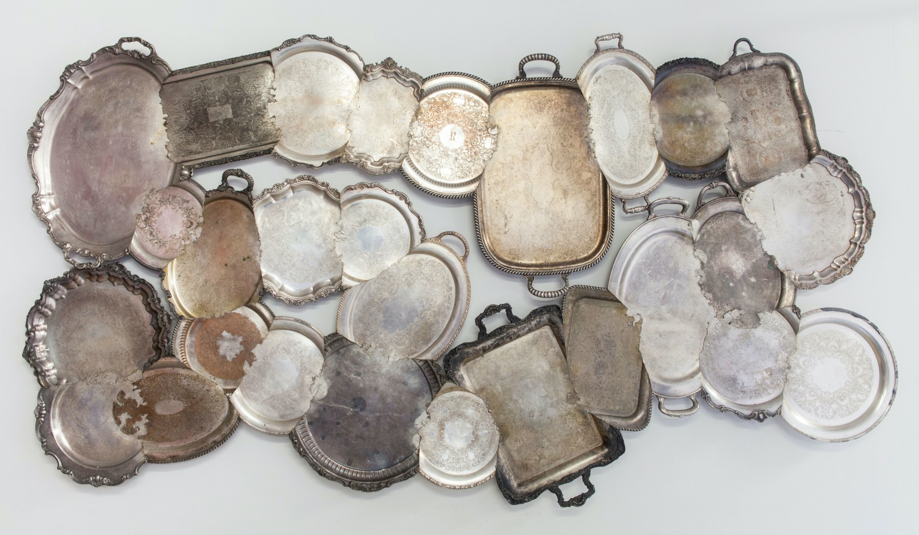 Jaydan Moore platter, wall piece, art, silver plated