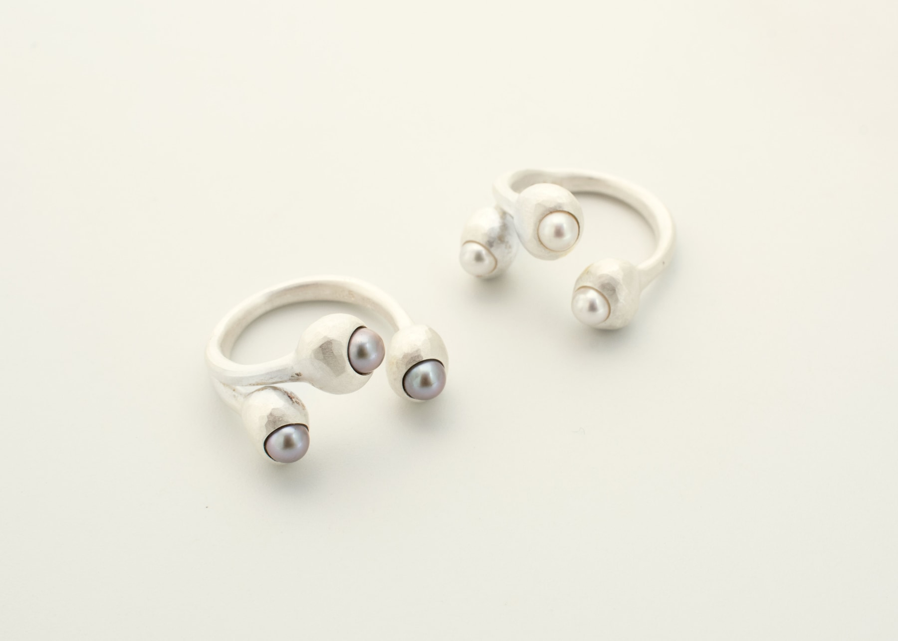 Ute Eitzenh&ouml;ffer, rings, silver, pearls