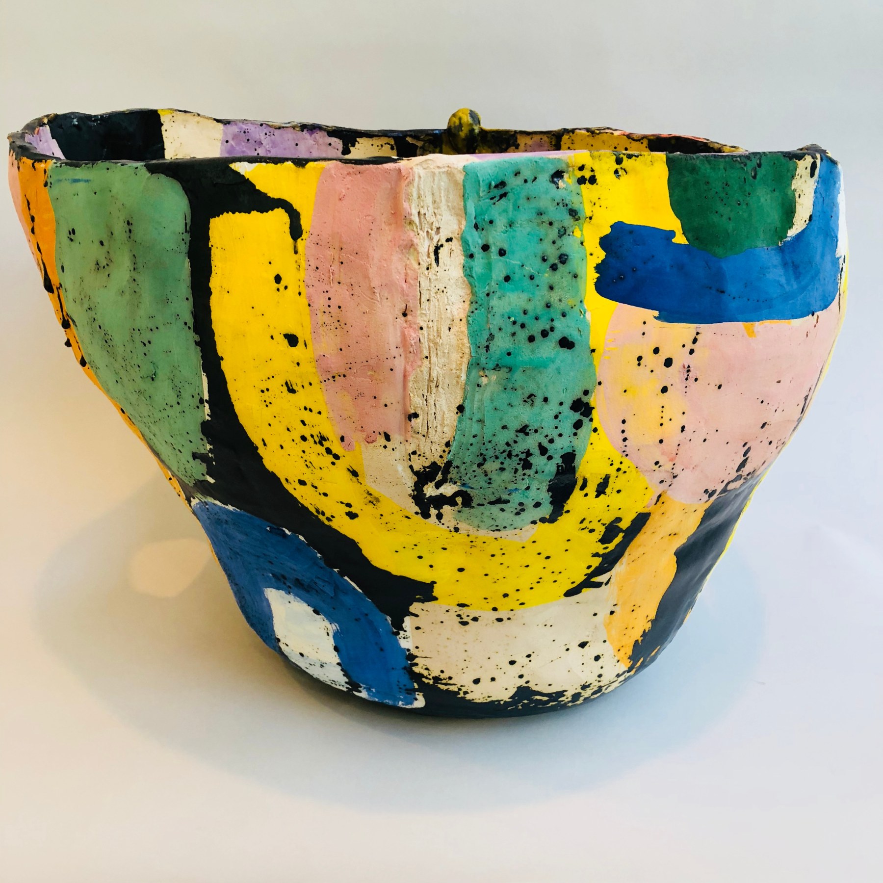 Multicolored Roger Herman ceramic vase