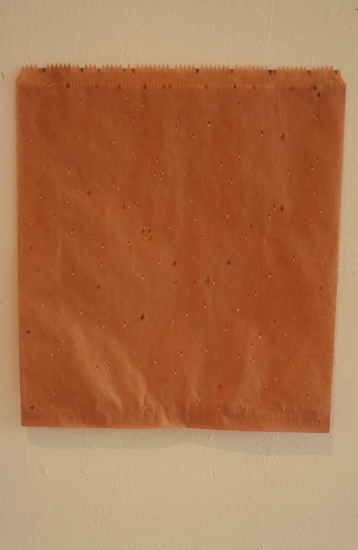 Hughes, brown paper bag with coloring