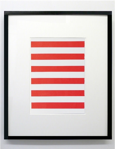 Framed red lines on white background