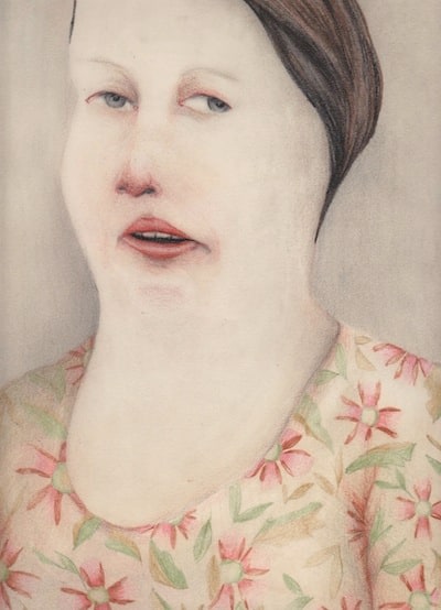 Disfigured face portrait