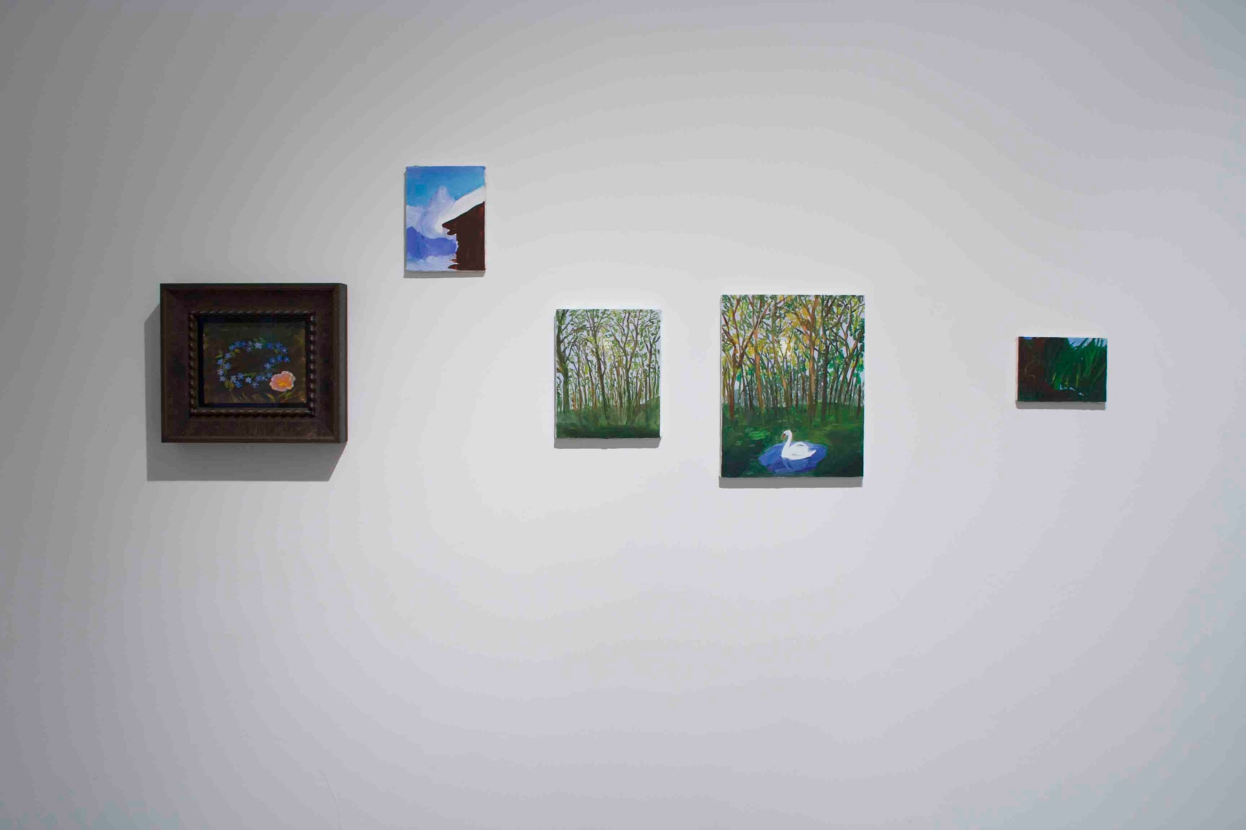 Installation view of paintings