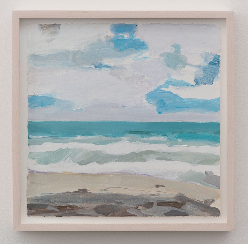 Maureen Gallace seascape, acrylic on paper