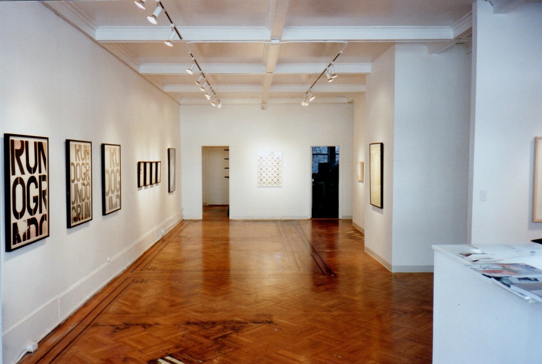 Install of various works on paper