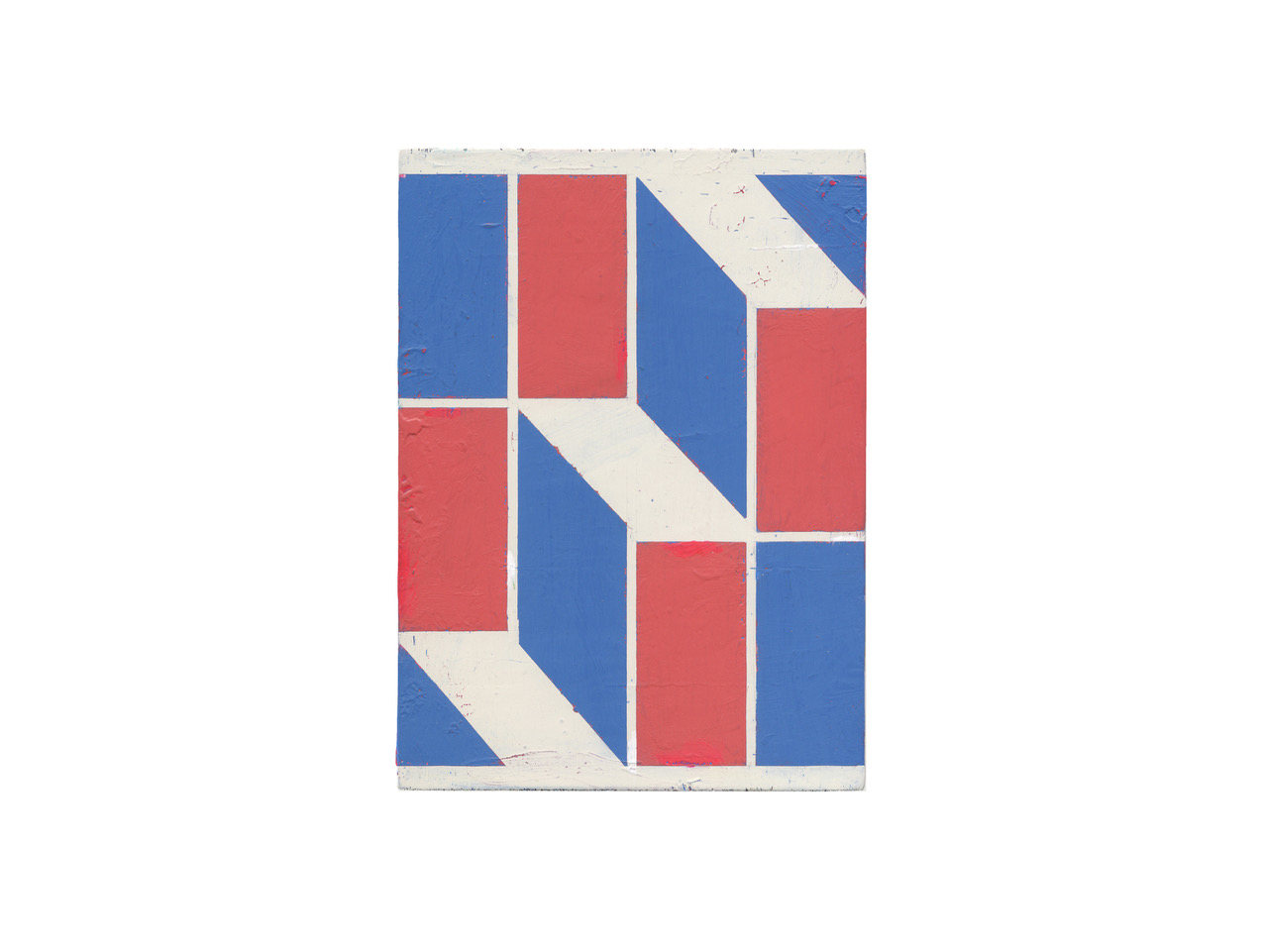 untiled small red white blue