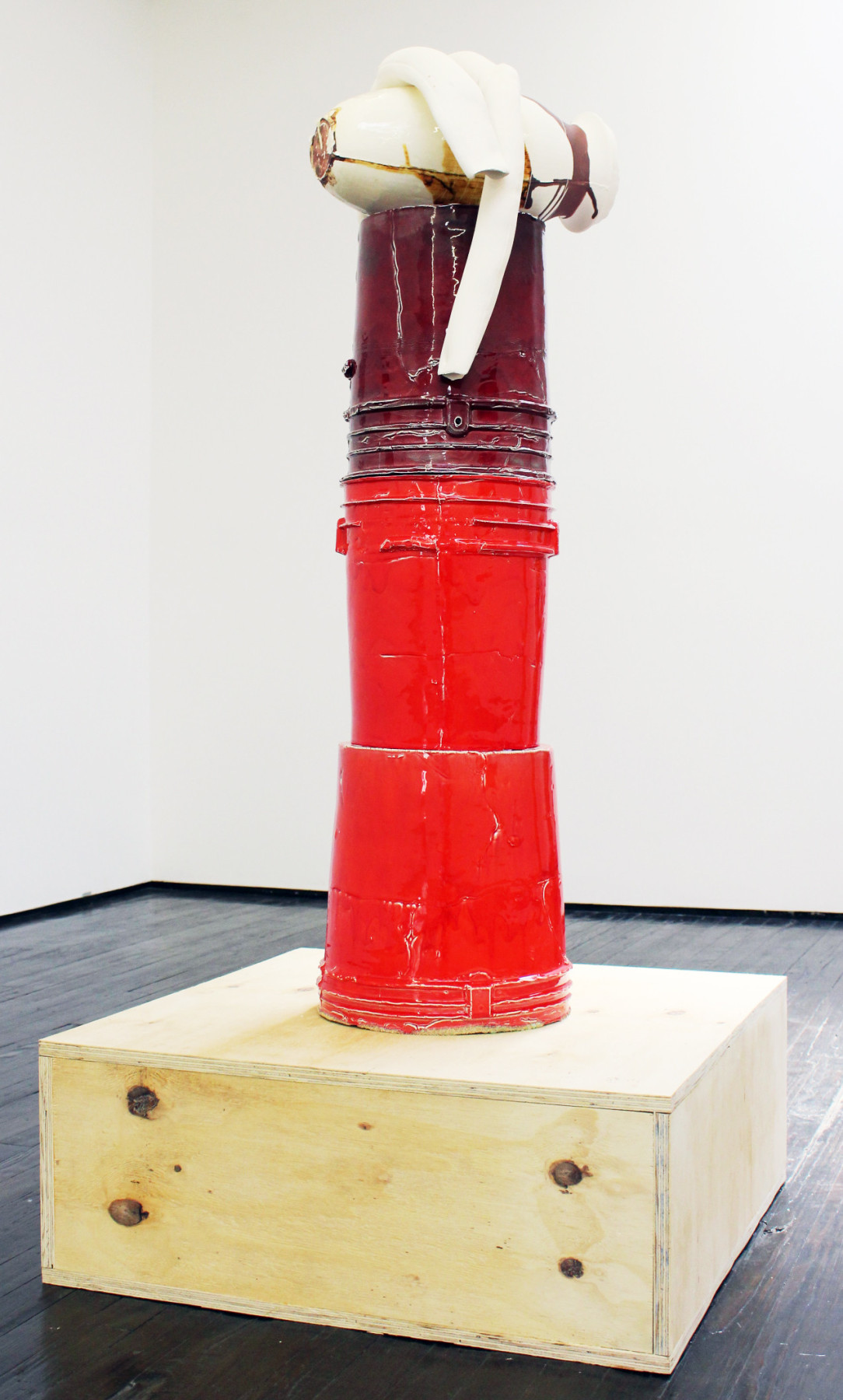 Nicole Cherubini, 'Three Red Buckets' sculpture