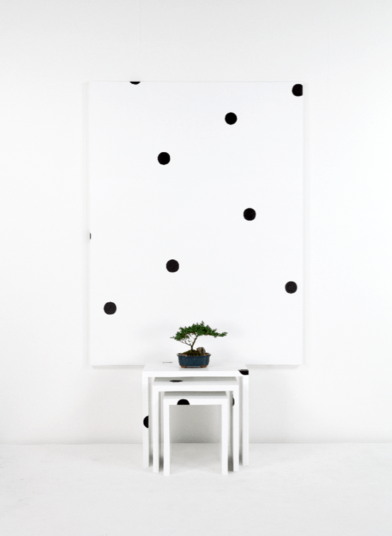 (Superstudio Nesting tables) + Dot Painting + Bonsai, 2014