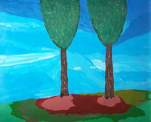Two trees, painting